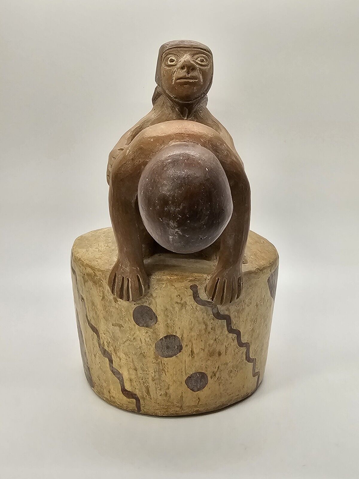 Peruvian Erotic Sexuality Pottery Stirrup Vessel Pre Columbian? Handmade