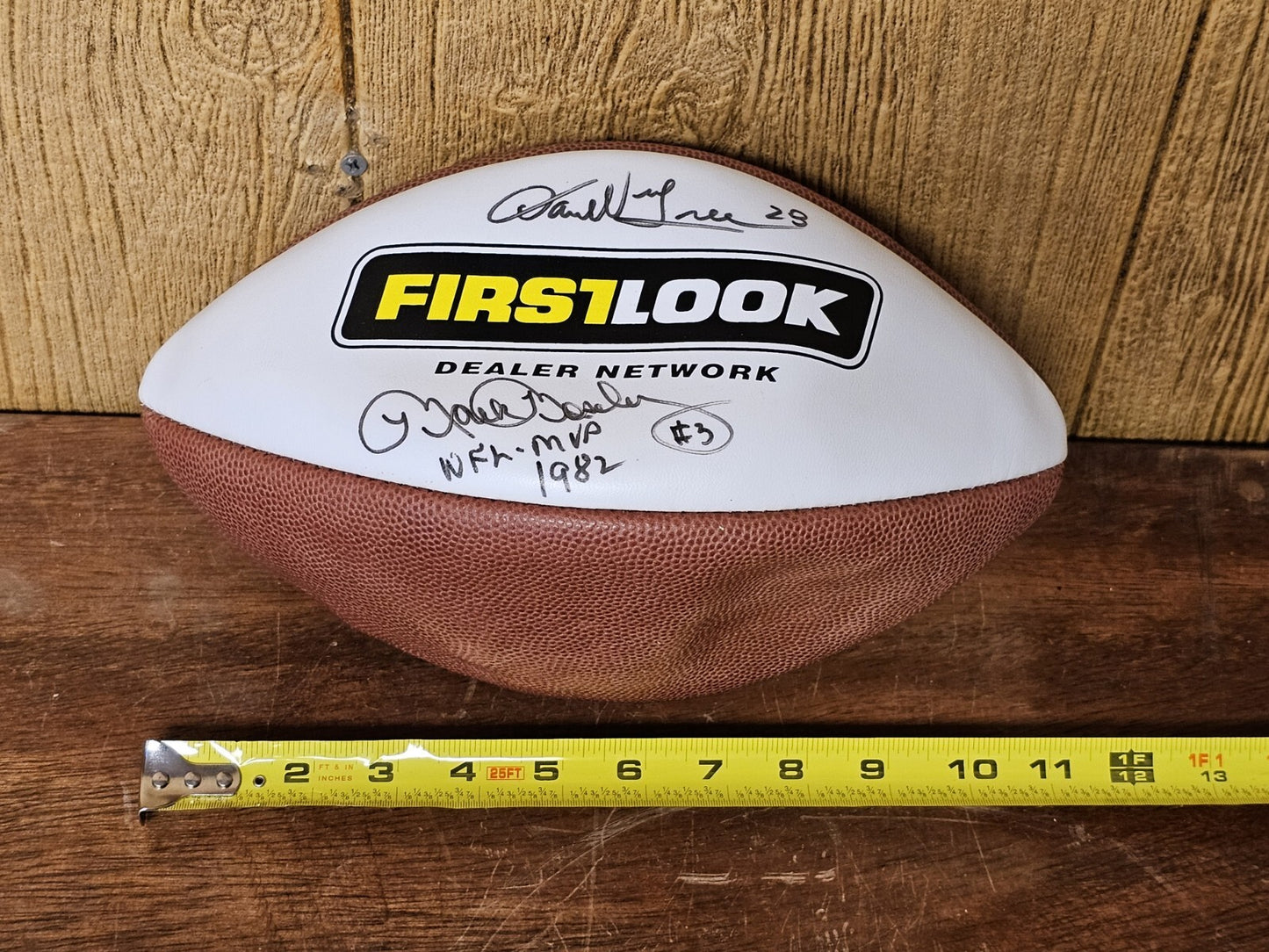 Mark Mosley #3 1982 MVP & Darrell Green #28 Signed Auto Autographed Football