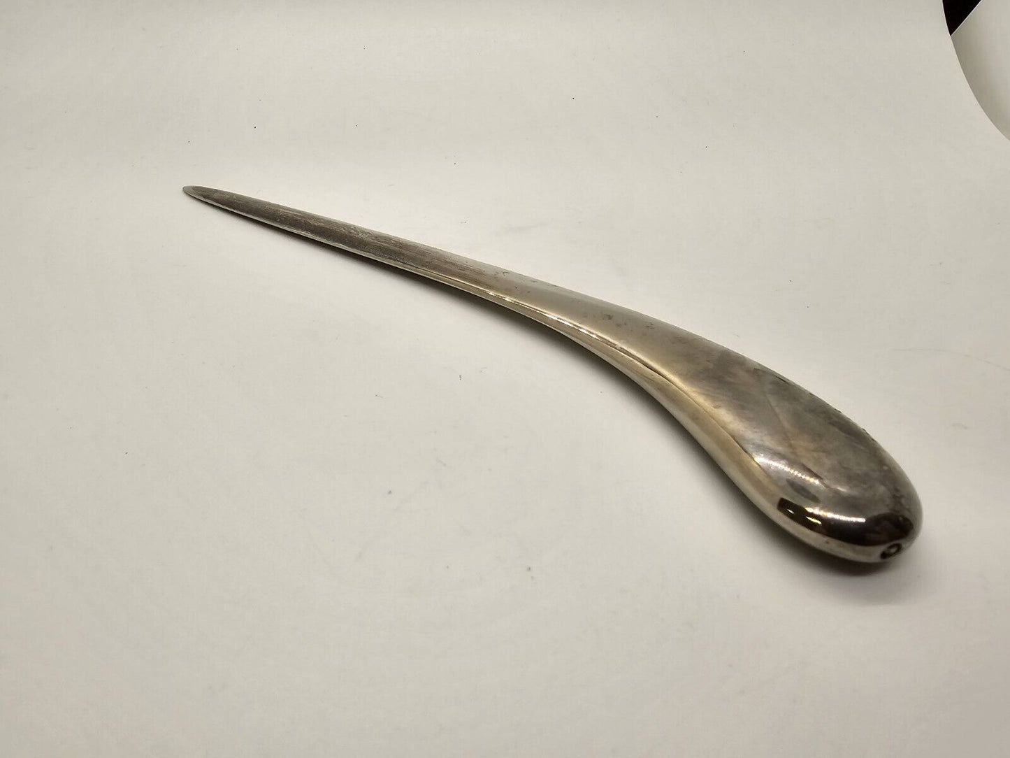 Vtg MCM Danish Silver Plate Letter Opener Hallmarked 8.5" 5 Ounces