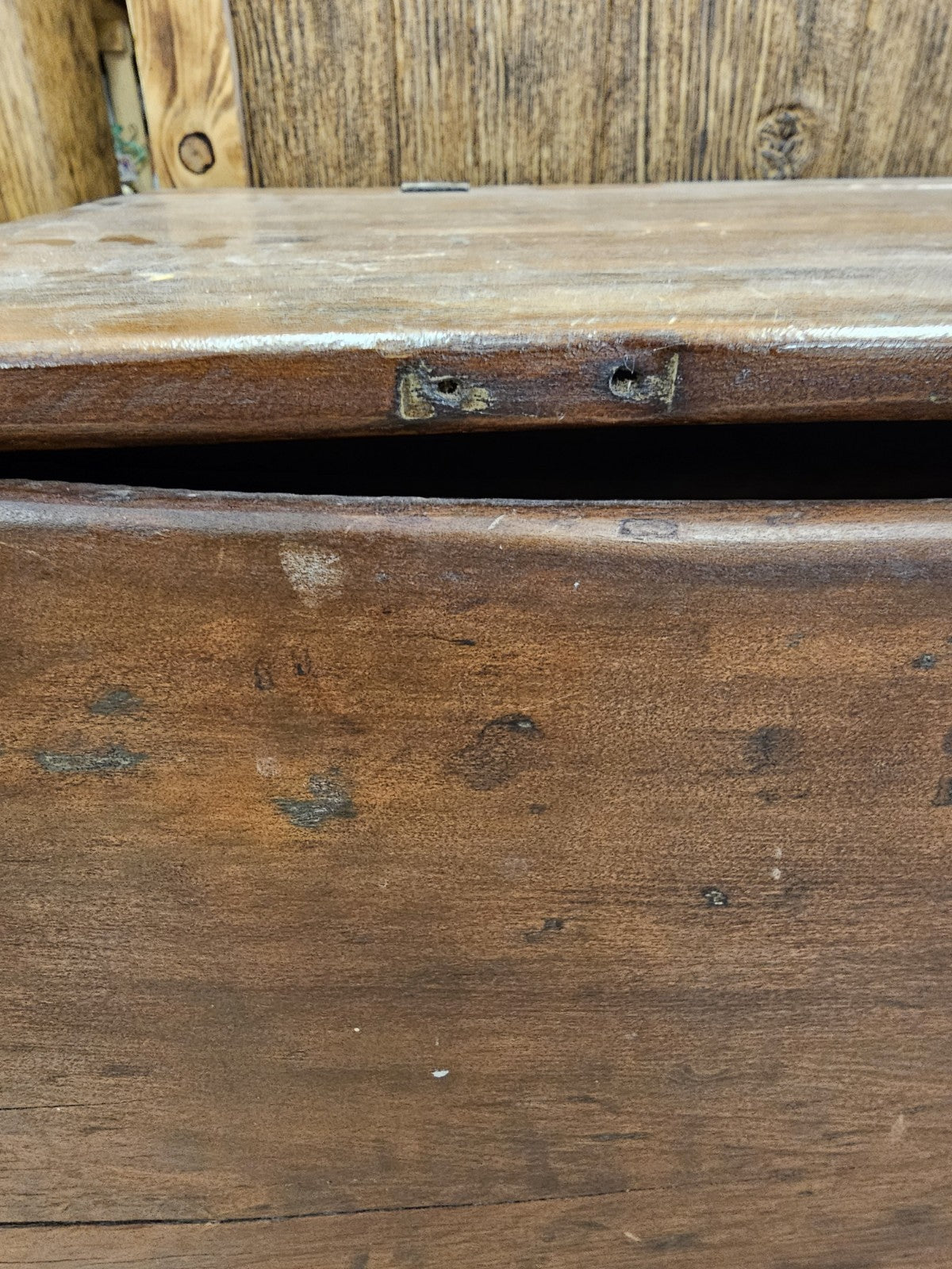 Early American 18th Century? Early 19th Century Farmhouse Pine Blanket Chest