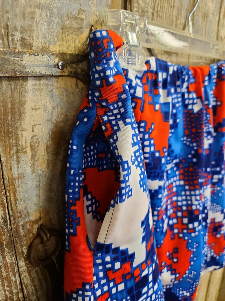 Vintage Women's Golf Tennis Summer Skirt 1960s 1970s Red White & Blue