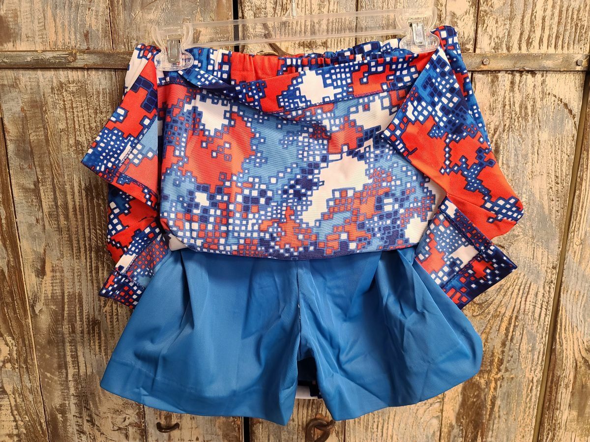 Vintage Women's Golf Tennis Summer Skirt 1960s 1970s Red White & Blue