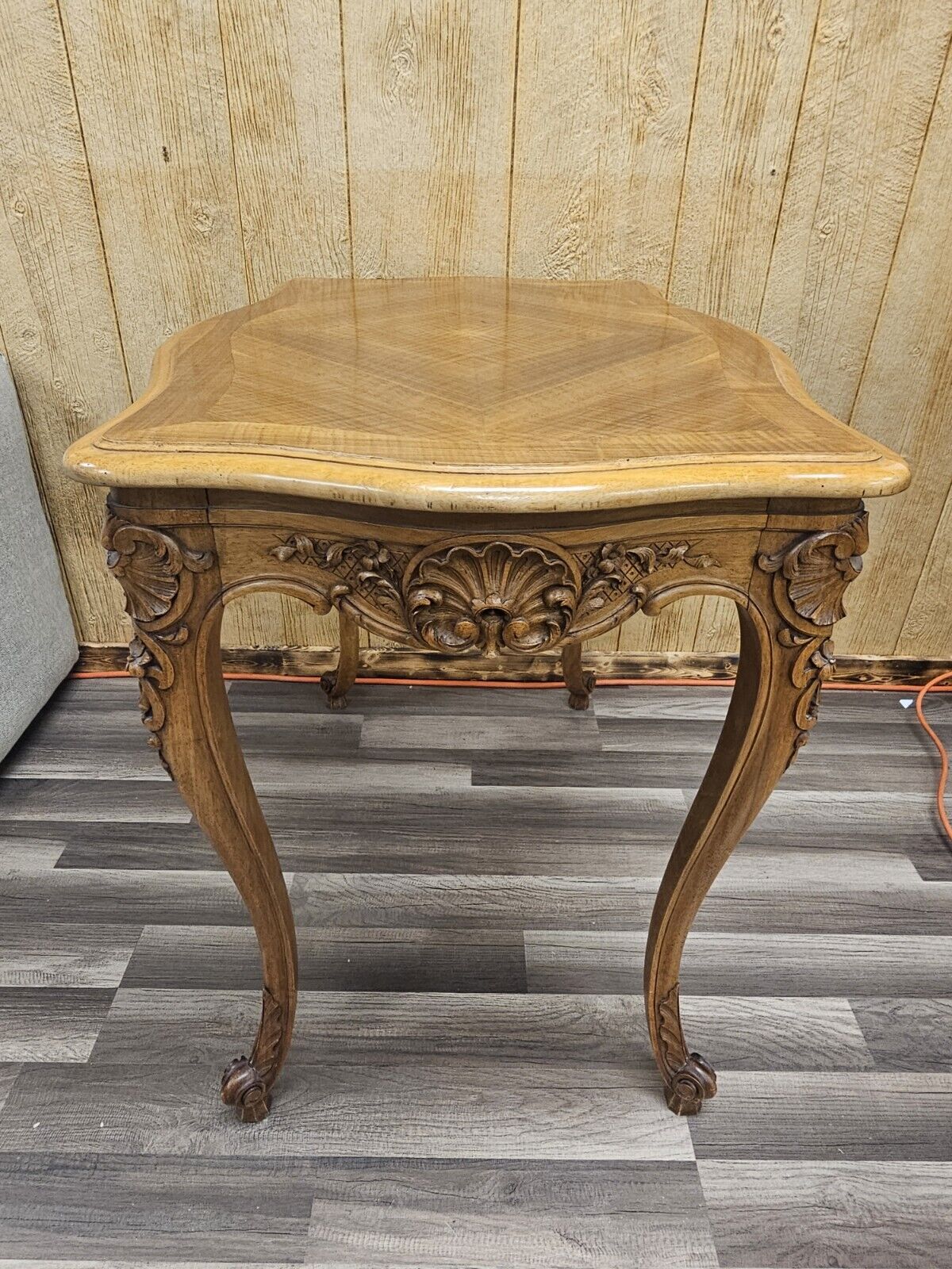 Antique French Louis XV Style Ornately Carved Side Accent Table Maple?