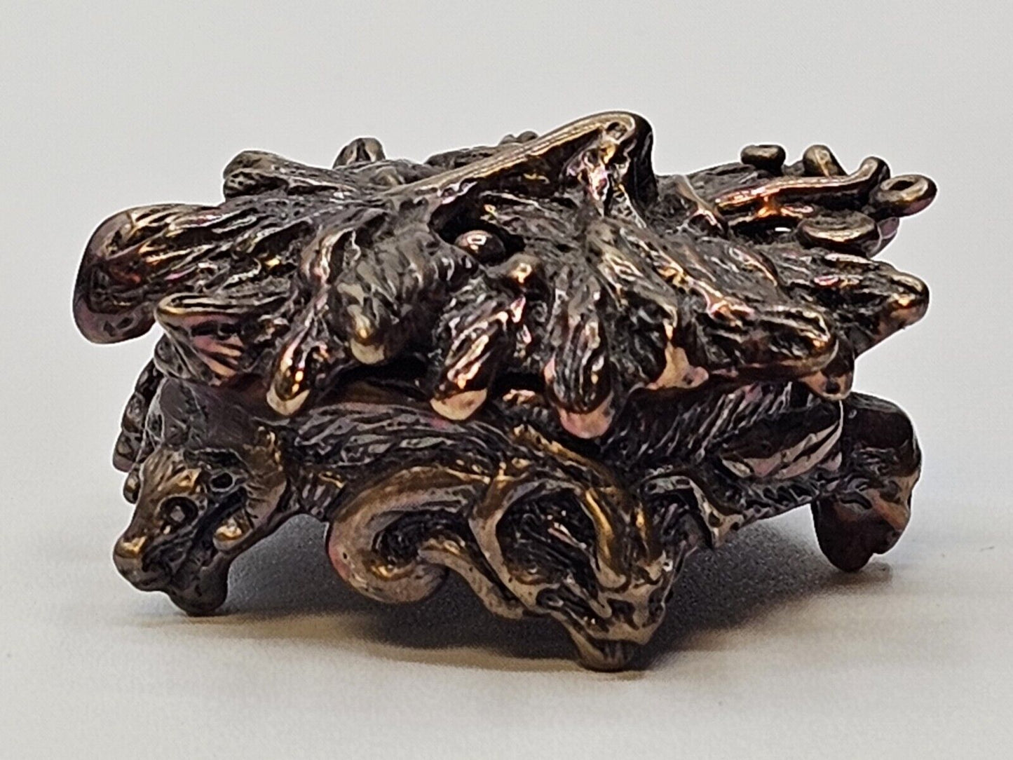 Daniel Riccio Bronze Miniature Wind Moon Star Trinket Box Skull Owl Spiral