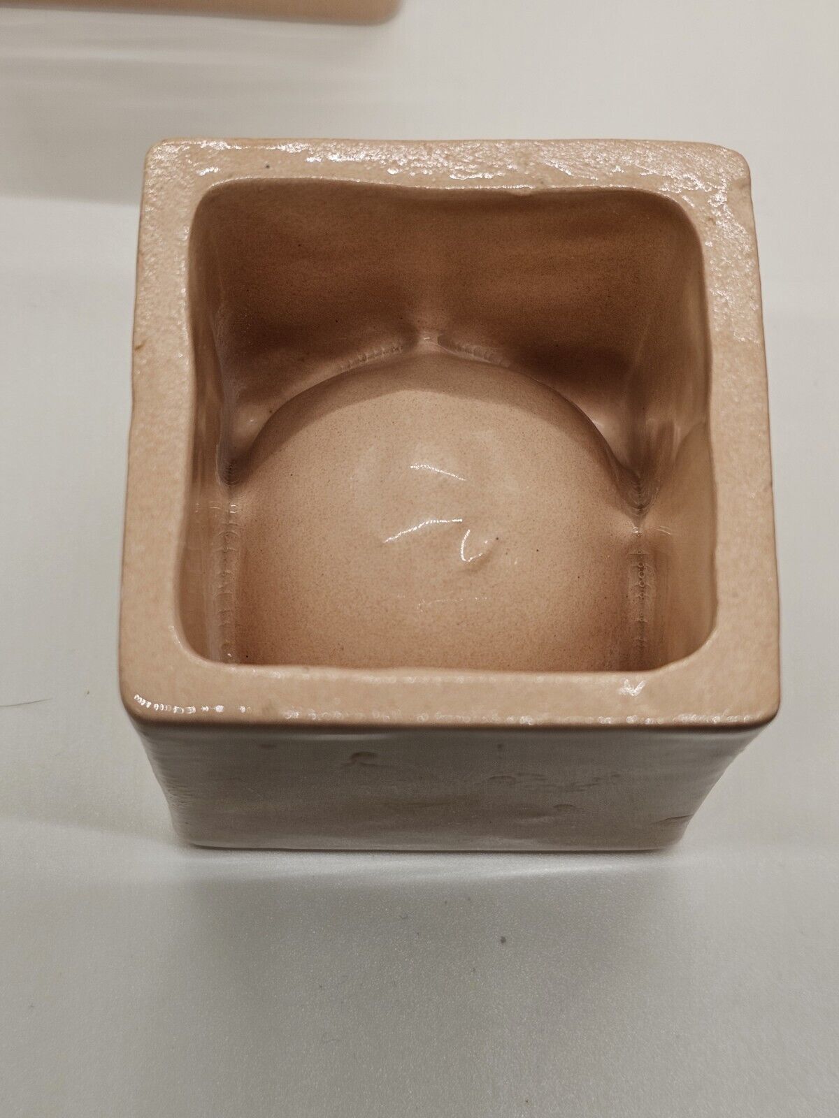 Antique Villeroy & Bach Ceramic Egg Holder Light Pink Peach In Color 9.25" Long