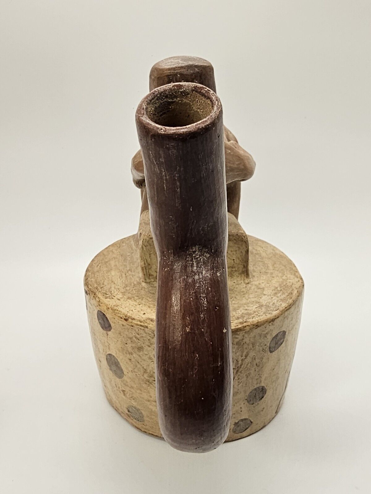 Peruvian Erotic Sexuality Pottery Stirrup Vessel Pre Columbian? Handmade