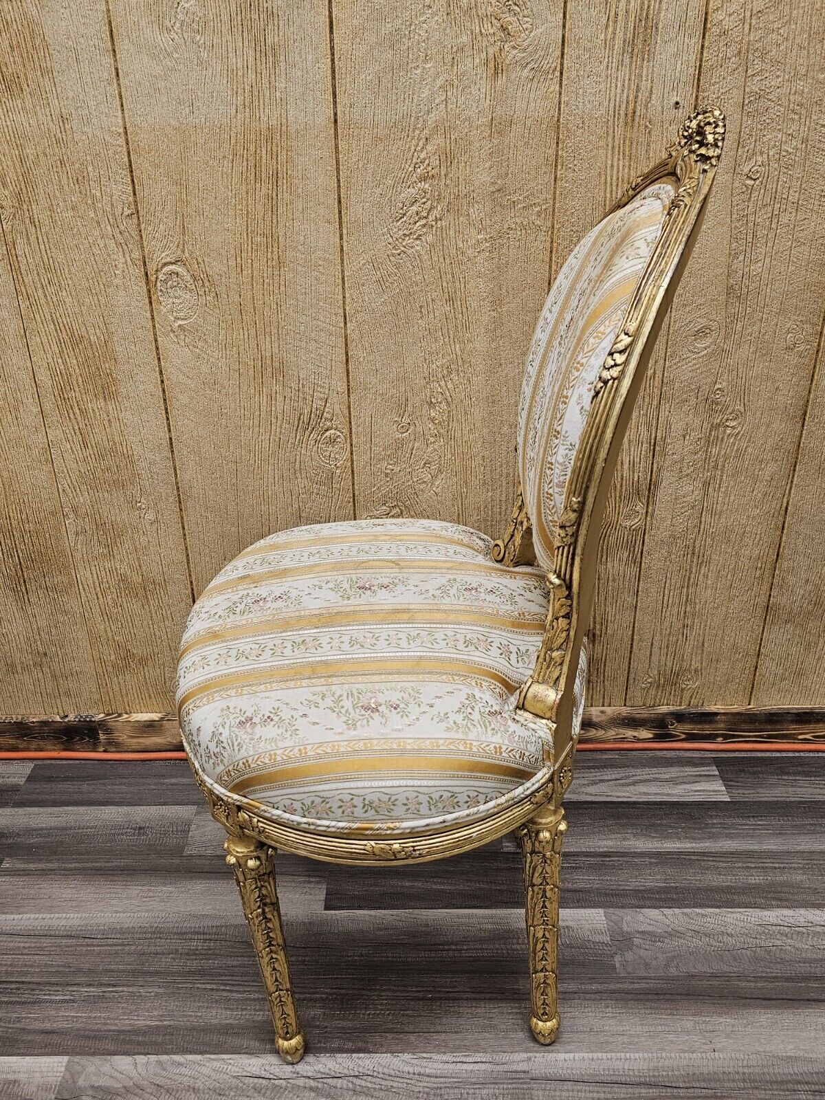 Antique French Louis XVI Style Bedroom Chair Very Ornate