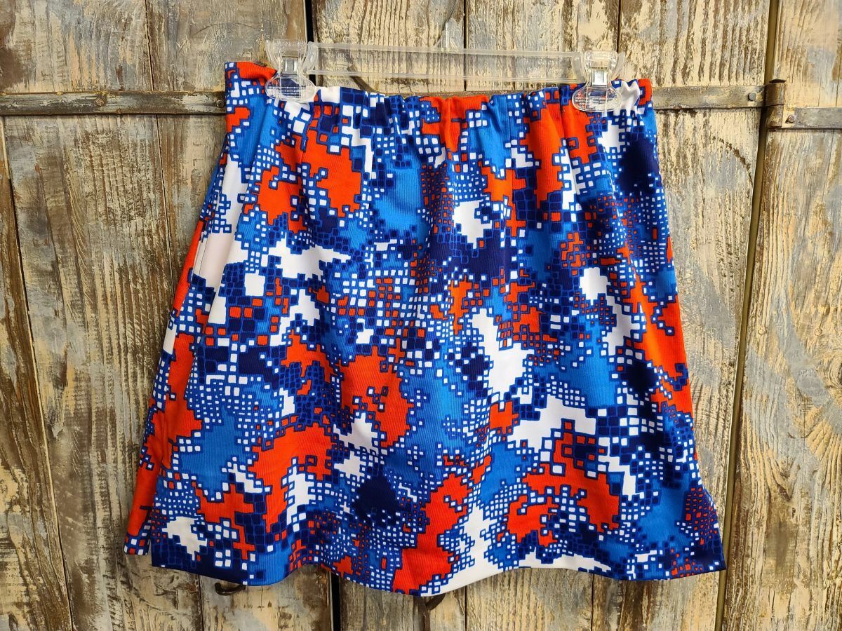 Vintage Women's Golf Tennis Summer Skirt 1960s 1970s Red White & Blue