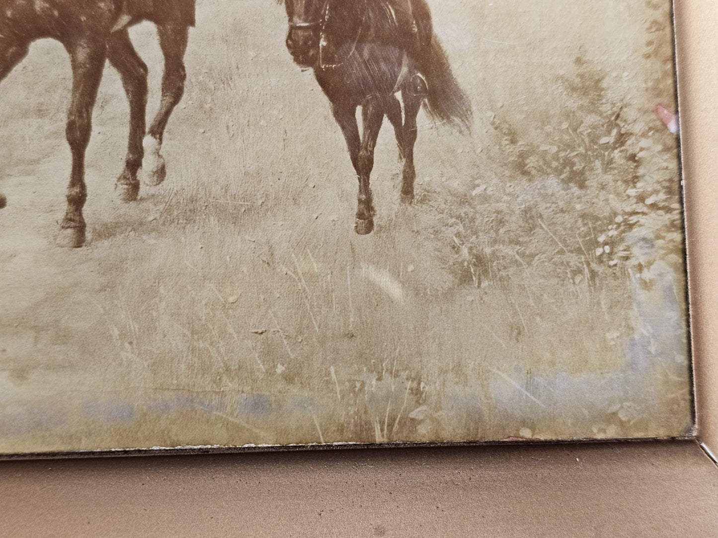 Jean-Richard Goubie Framed Etching? Woman & Child On Horse & Pony