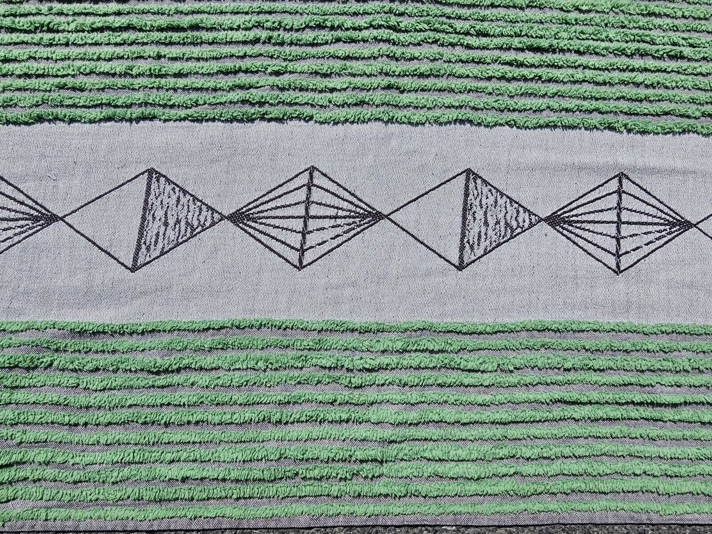 Vtg Unique Large Blanket 106 Inch X 91 Inches Hand Stitched? Tribal?