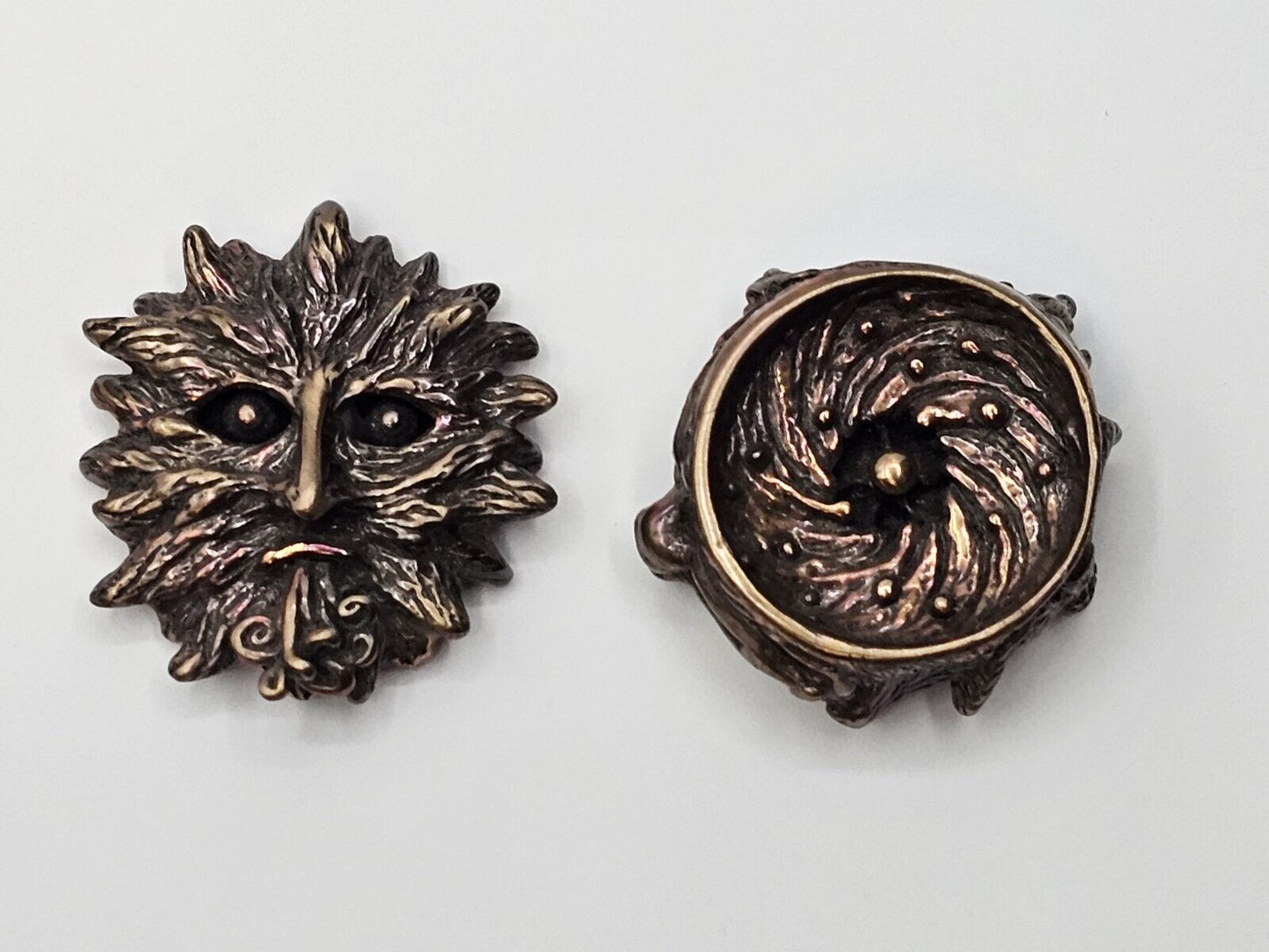 Daniel Riccio Bronze Miniature Wind Moon Star Trinket Box Skull Owl Spiral