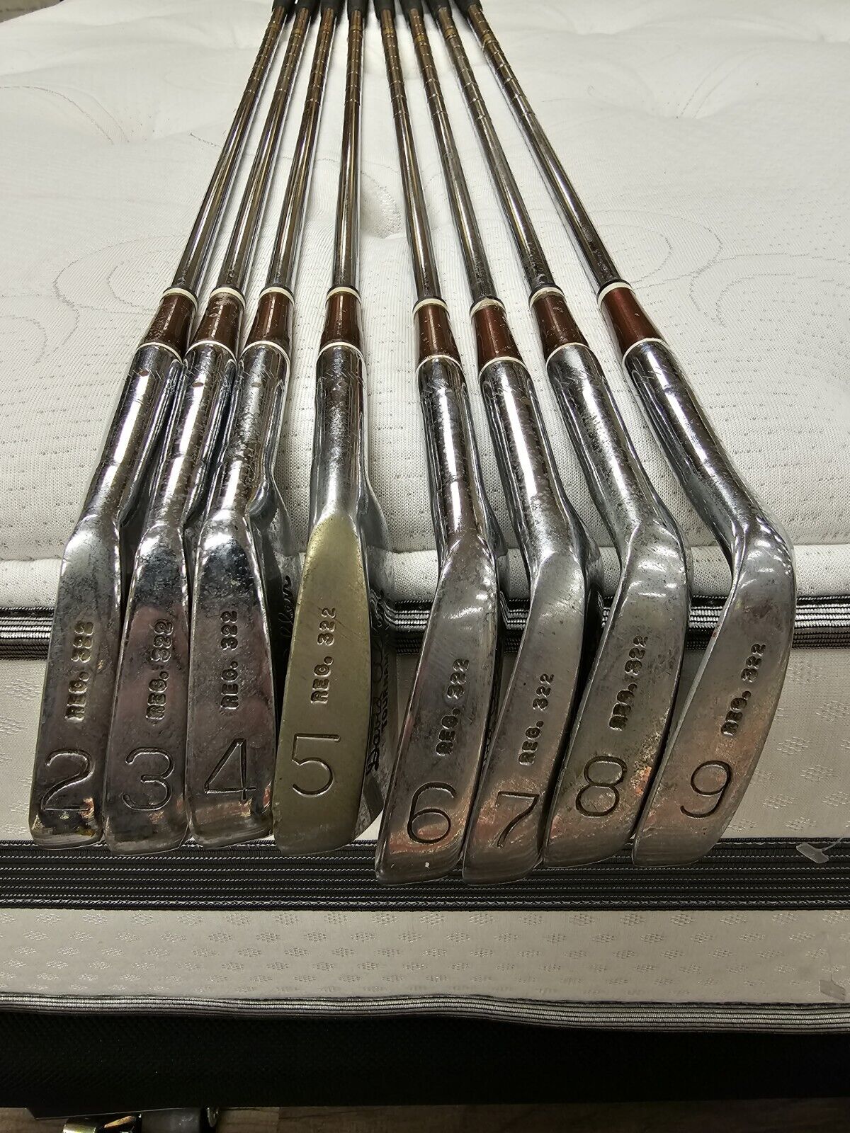 Vintage 1960s 1970s David Allen Tournament Golf Club Set & Bag Red AWESOME!