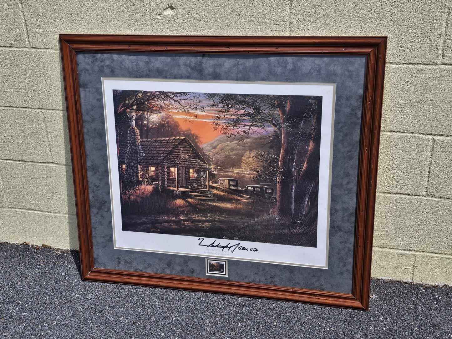 Arthur Anderson Signed AP 5/15 "The Old Mill Camp" Print Norman Schwarzkopf