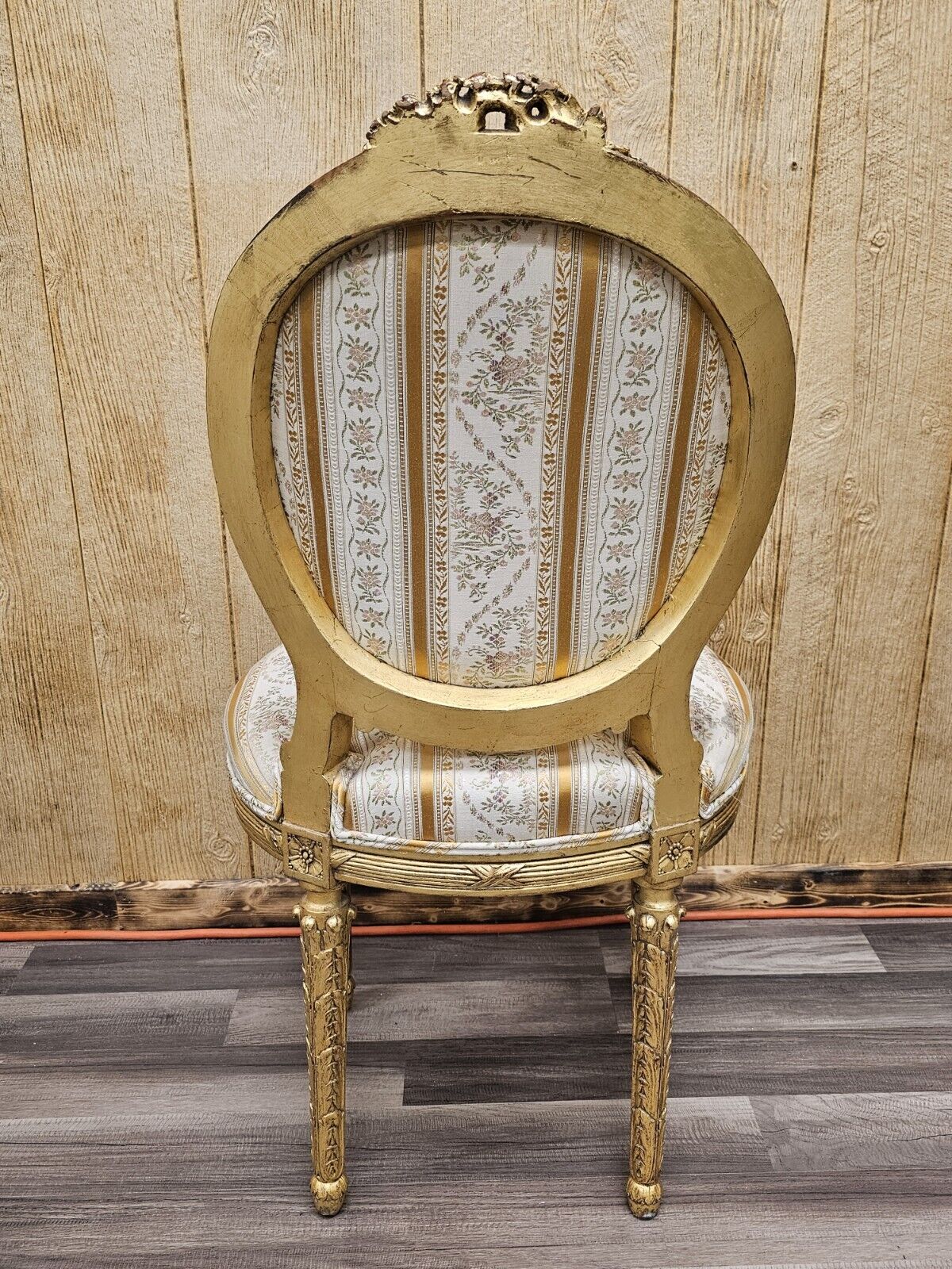 Antique French Louis XVI Style Bedroom Chair Very Ornate