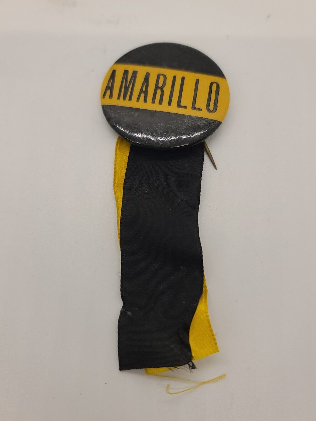 Vintage Amarillo Texas w Dangling Football Pinback Button Germany 1930's?