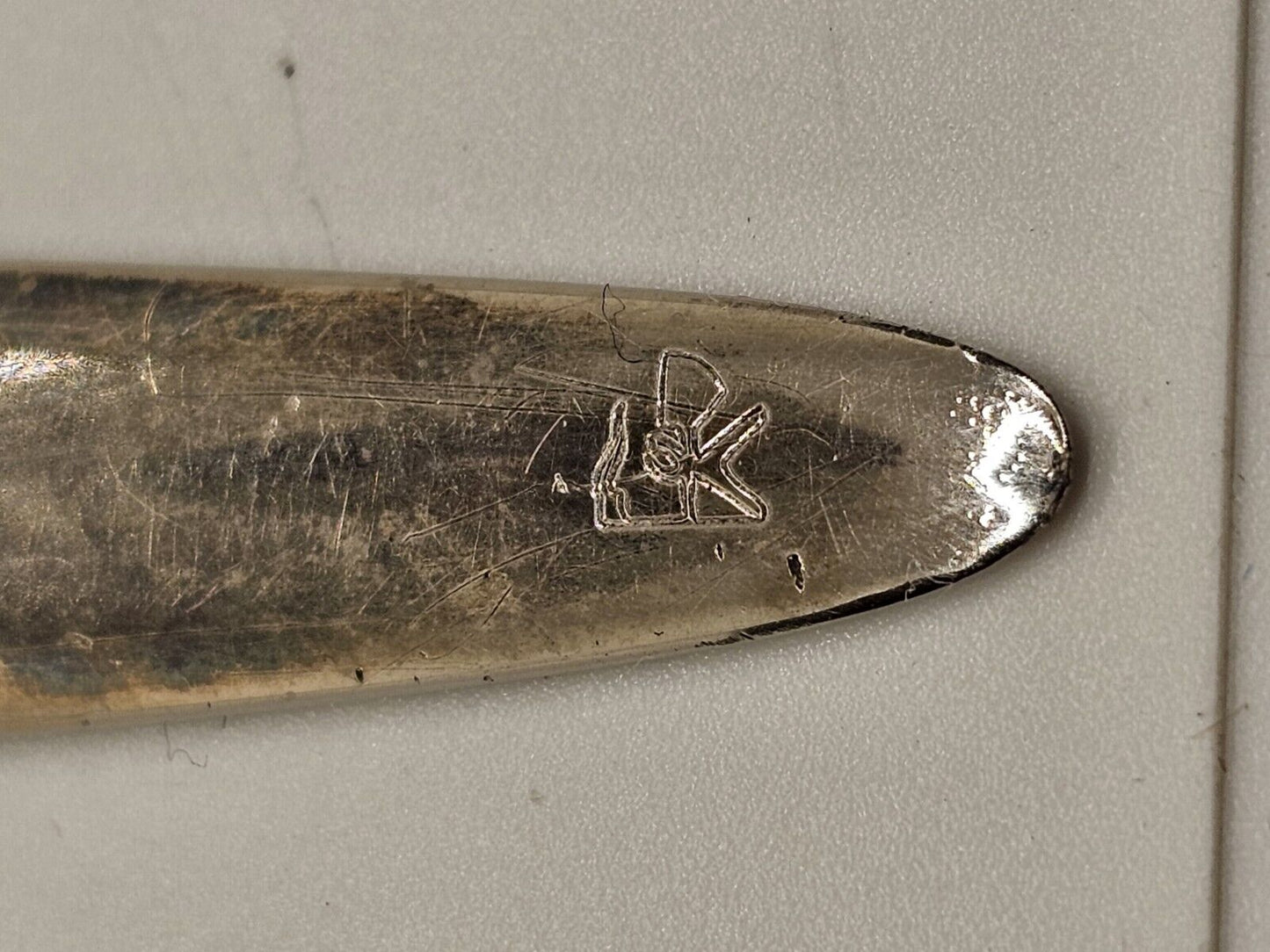 Vtg MCM Danish Silver Plate Letter Opener Hallmarked 8.5" 5 Ounces