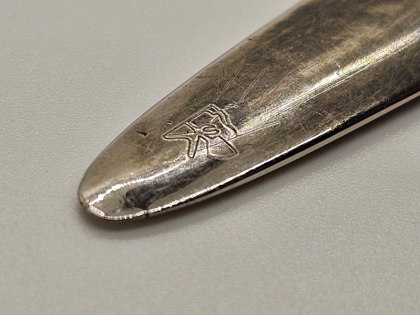 Vtg MCM Danish Silver Plate Letter Opener Hallmarked 8.5" 5 Ounces