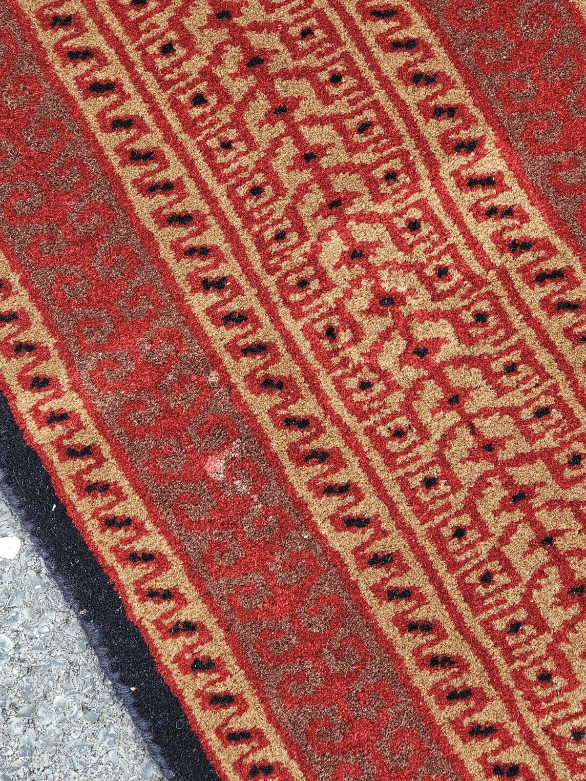 Hand-Knotted Vtg Fine Tribal Rug Runner Rug Hand Dyed 50" X 120" Very Thick