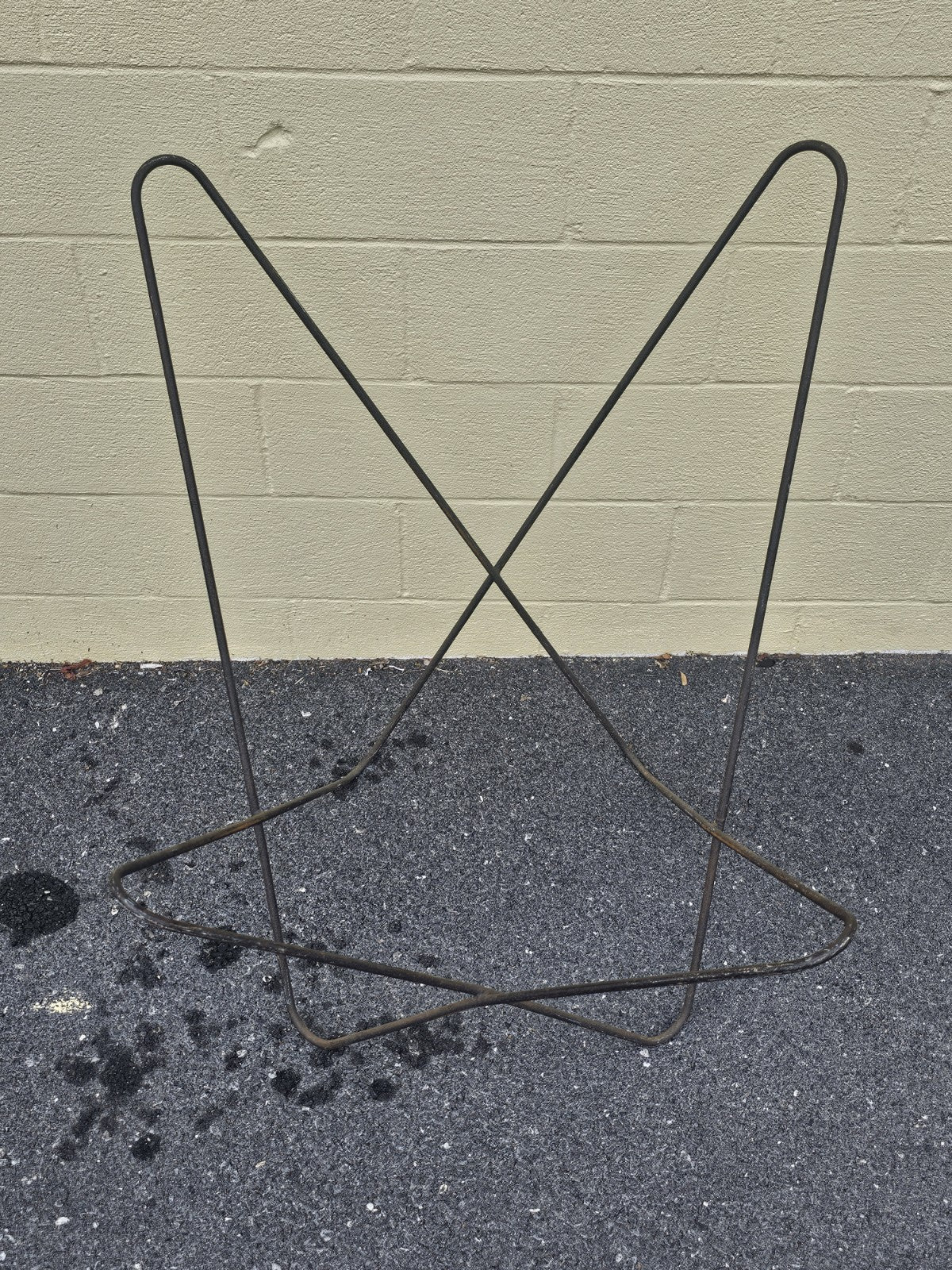 Vintage Mid Century Butterfly Chair Metal Iron Pair by Knoll? Bases Only