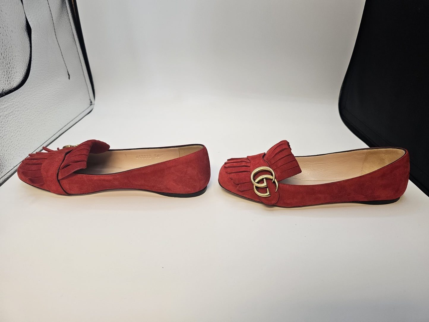 Gucci Fringed Flats Loafers Size 36 Used Good Condition Wear On Bottom