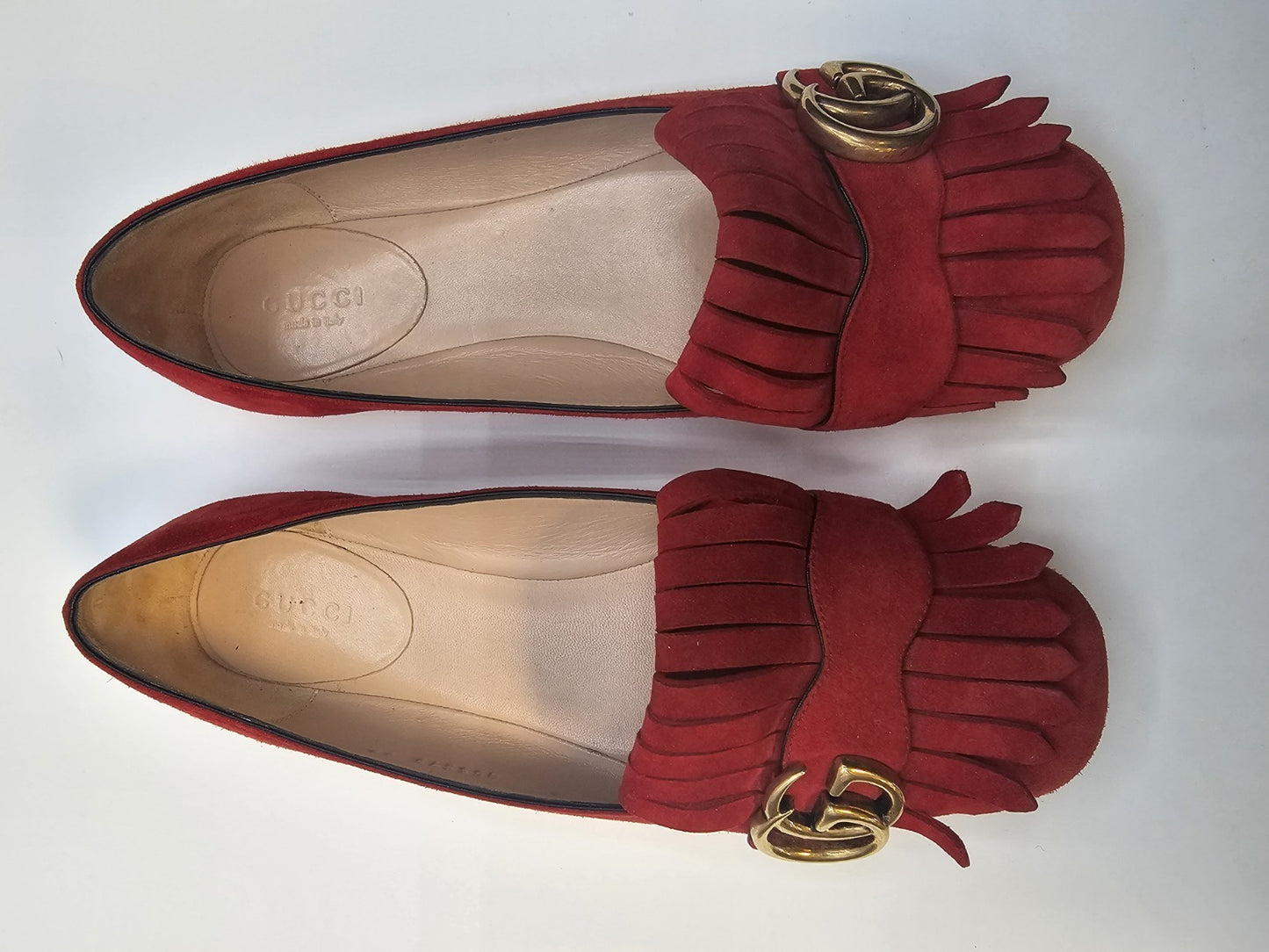 Gucci Fringed Flats Loafers Size 36 Used Good Condition Wear On Bottom