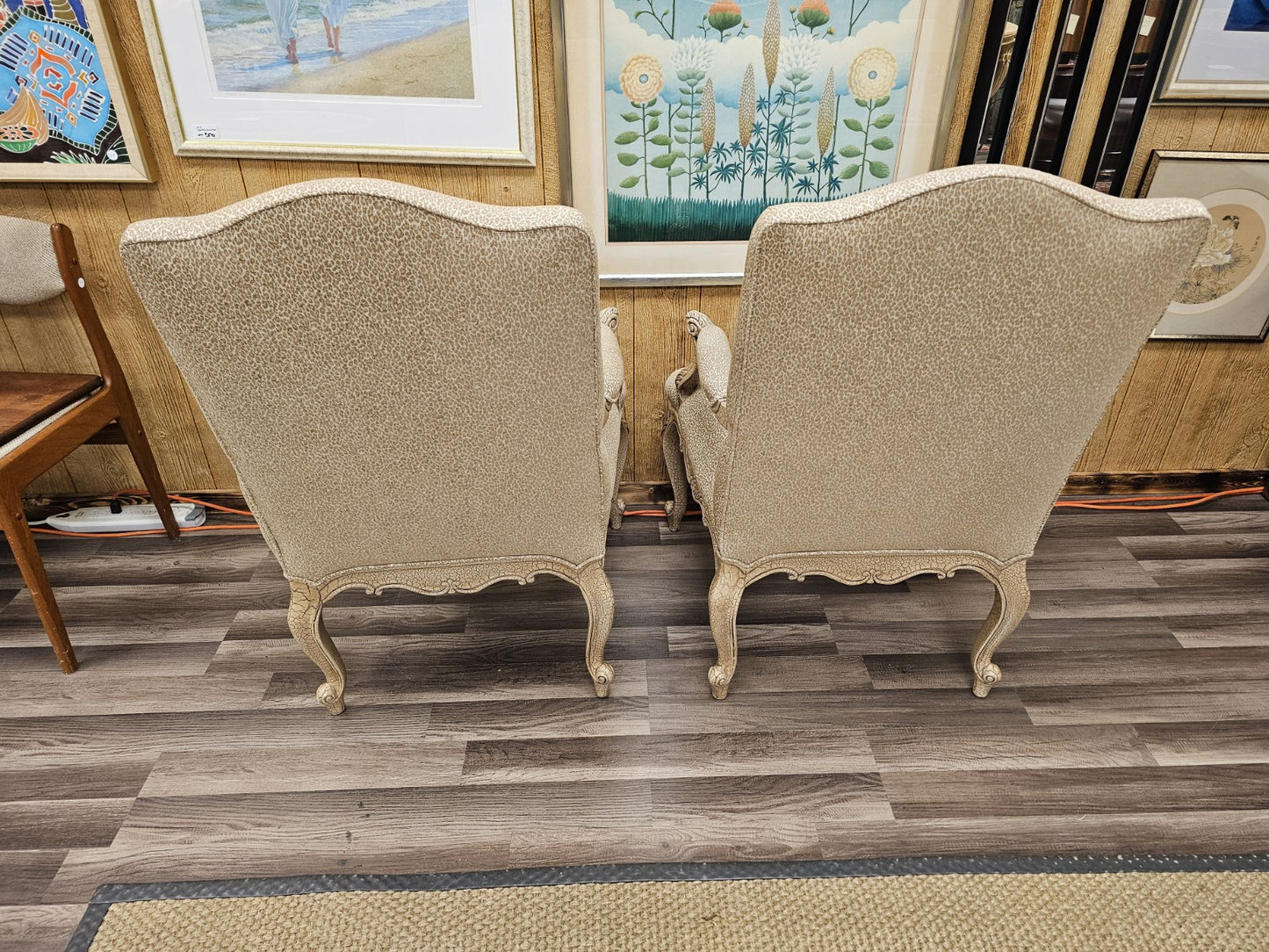Drexel Heritage Louis XVI Style French Provincial Accent Arm Chair Pair
