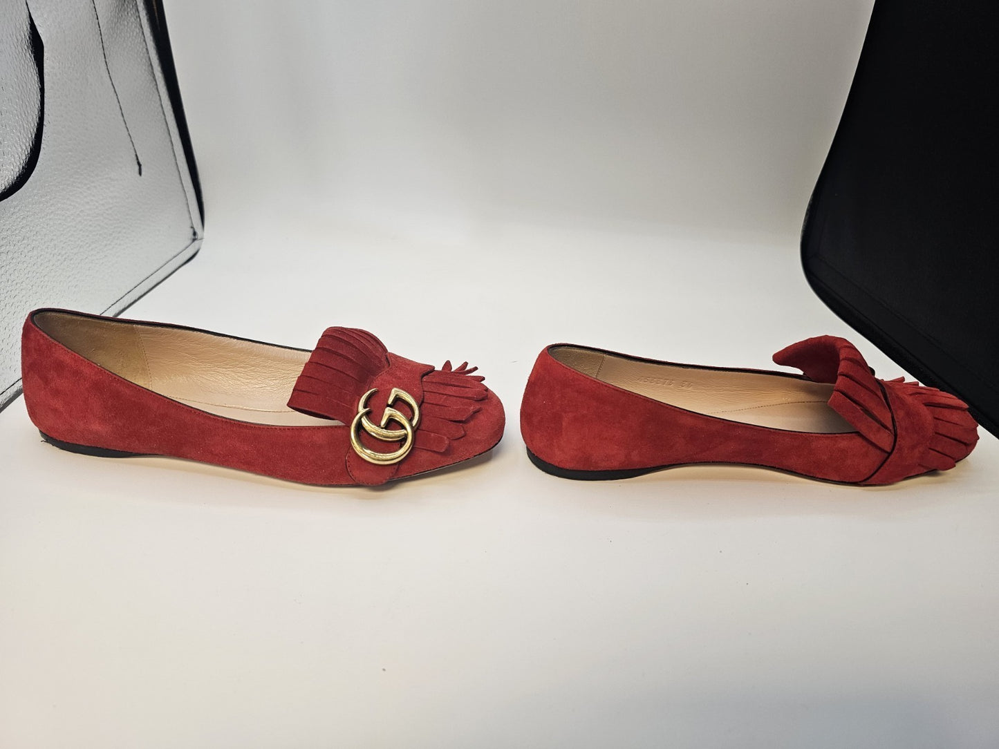 Gucci Fringed Flats Loafers Size 36 Used Good Condition Wear On Bottom