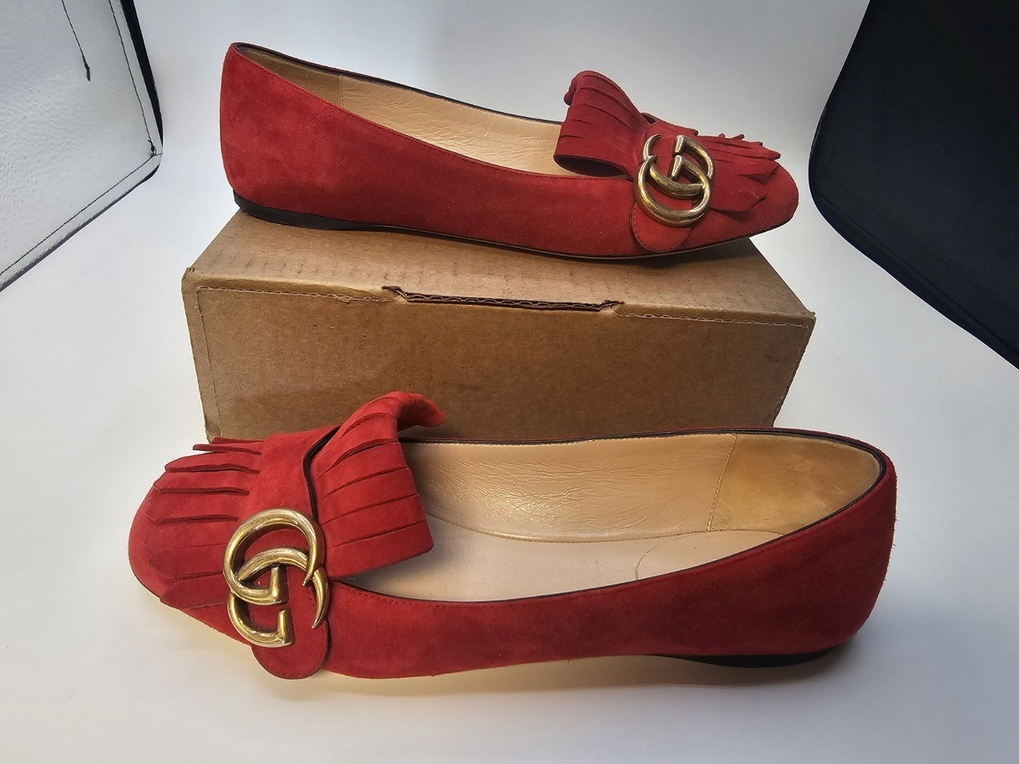 Gucci Fringed Flats Loafers Size 36 Used Good Condition Wear On Bottom