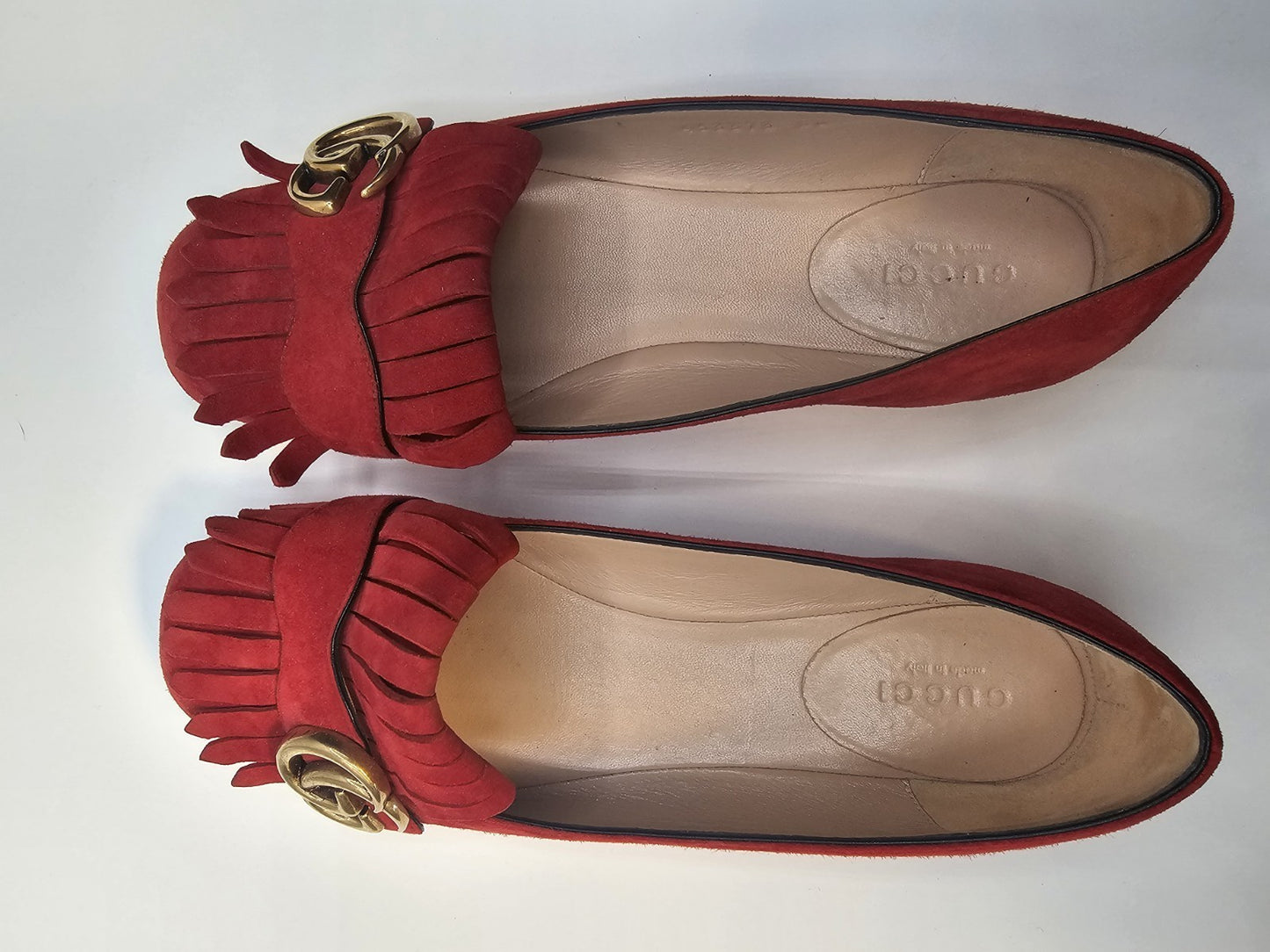 Gucci Fringed Flats Loafers Size 36 Used Good Condition Wear On Bottom