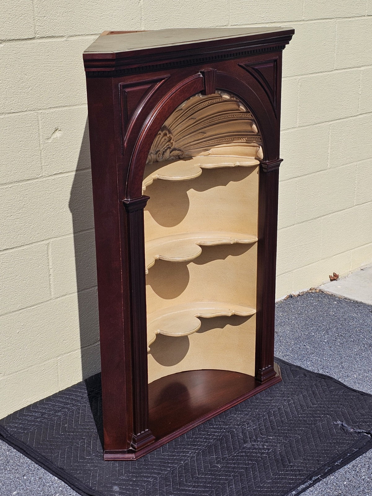 Vtg French Country Louis XV Style Wall Hanging Display Shelf W Scallop Shell