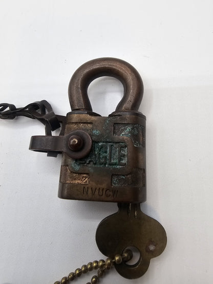 Pair Of Antique WW1 WW2 Eagle US Navy Padlocks With 2 Keys Each 