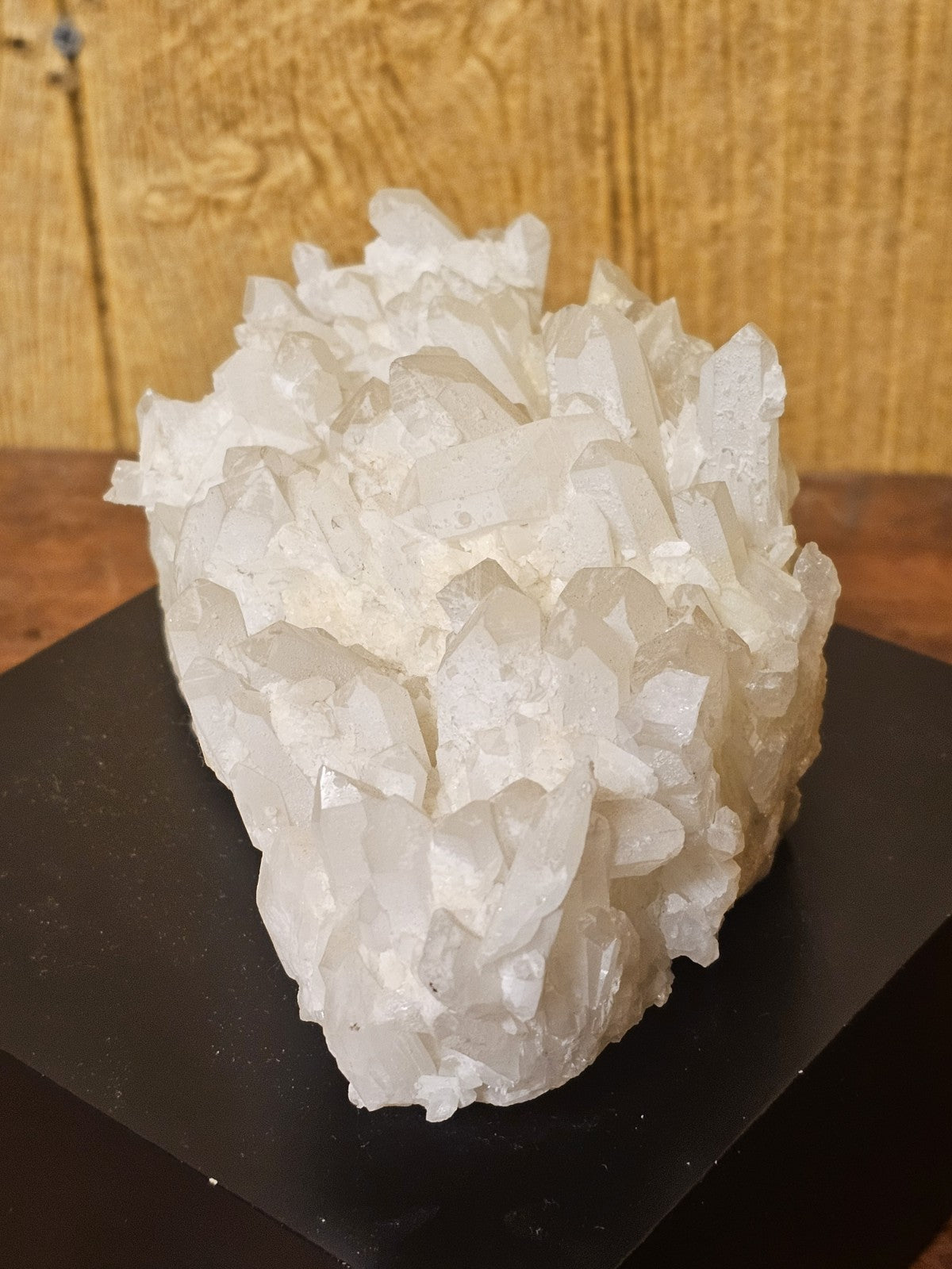 Cyan Design White Quartz Black Base & White Crystal Table Accent Decor 7" X 7"