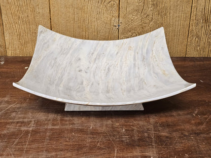 Post Modern Maitland-Smith Large Carved Marble? Centerpiece Dish Bowl