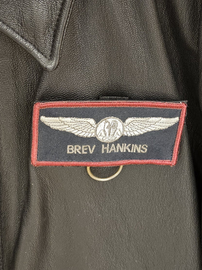 Vtg American Airlines Gibson & Barnes Men's Skyliner Flight Leather Jacket  42R
