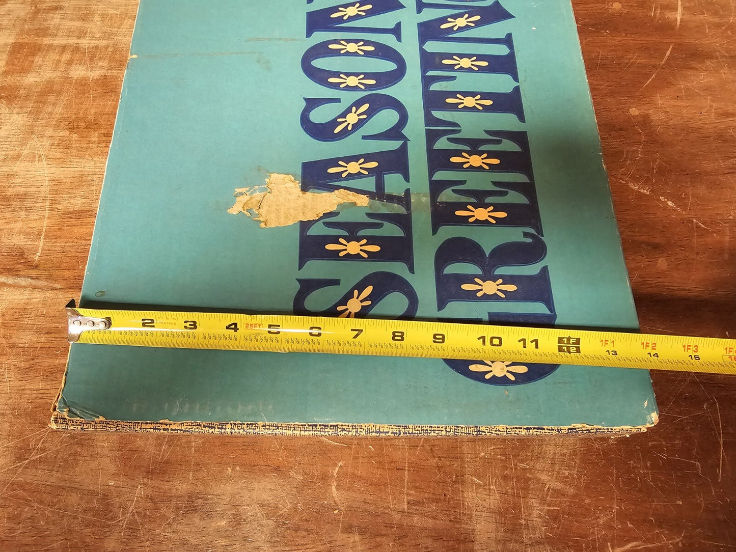 Vtg Christmas Wrapping Paper Rolls With Original Box & Gift Bows Novelty 