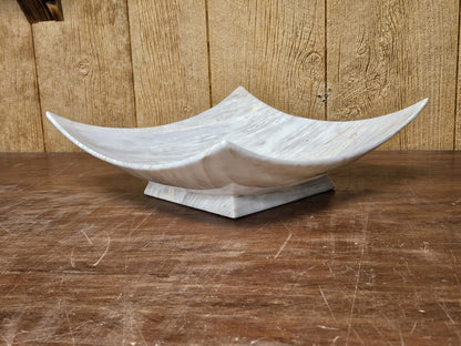 Post Modern Maitland-Smith Large Carved Marble? Centerpiece Dish Bowl