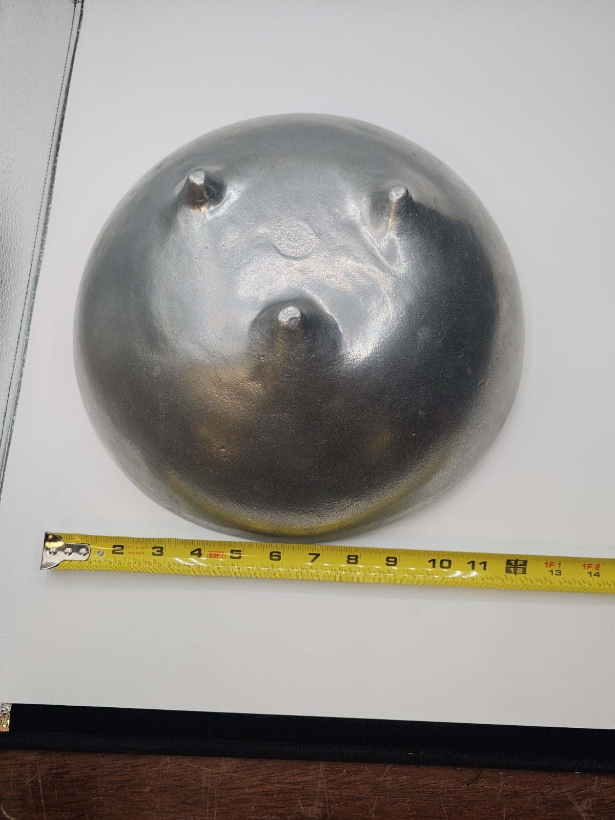 MCM Bruce Fox Design Aluminum Metal Biomorphic Footed Bowl 12.75 In
