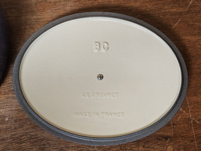 Le Creuset Enameled Cast Iron Signature Oval Casserole Blue Good Condition Used