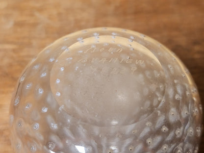 Kosta Boda Signed Bertil Vallien Opalescent Controlled Bubble Vase Pair