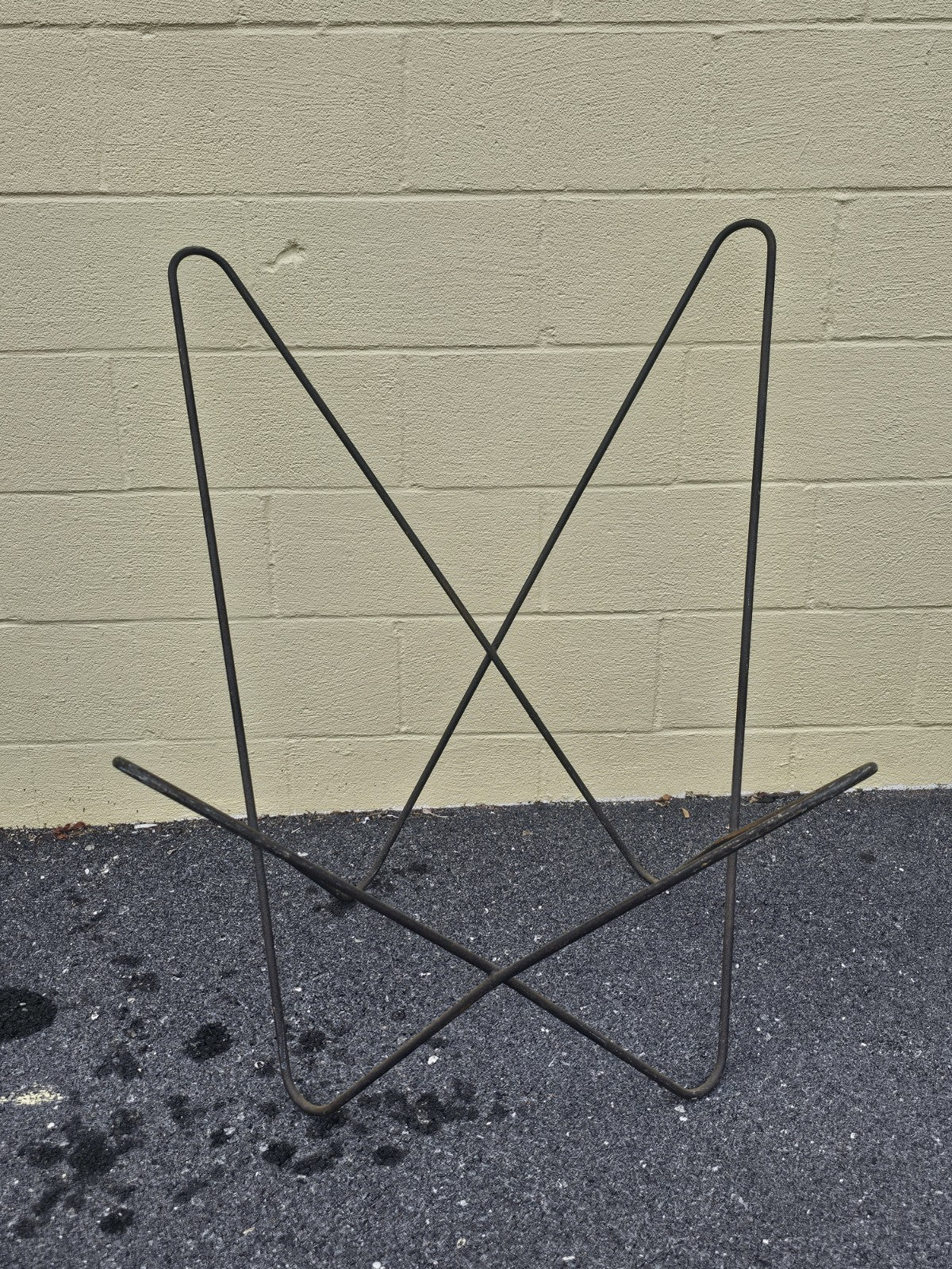Vintage Mid Century Butterfly Chair Metal Iron Pair by Knoll? Bases Only