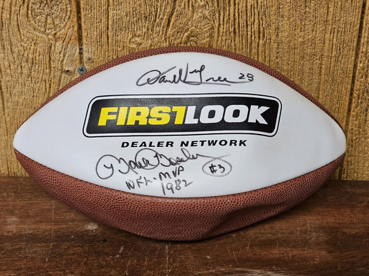 Mark Mosley #3 1982 MVP & Darrell Green #28 Signed Auto Autographed Football