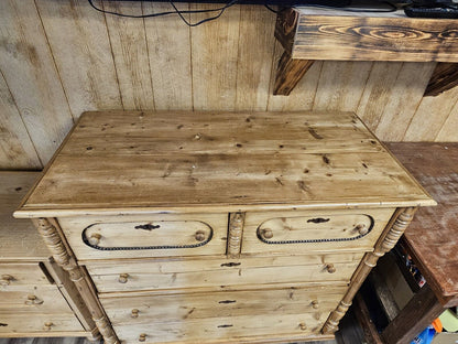 Reproduction Of Antique Pine Chest of 5 Drawers By Great British Pine Mine In MD