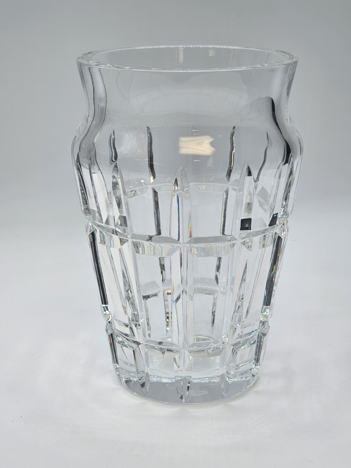 Baccarat Nadine Crystal Floral Vase 6.75” Tall Signed Baccarat France 4.5" Wide
