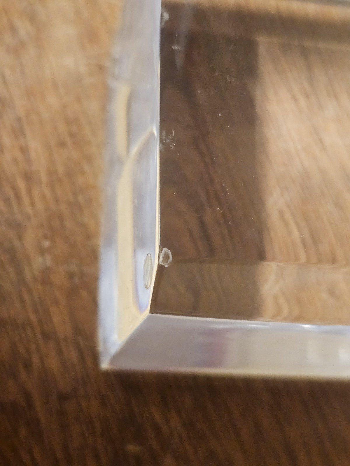 MCM Lucite Acrylic Display Base Pair Block Plateaus 6 In Tall W Beveled Sides