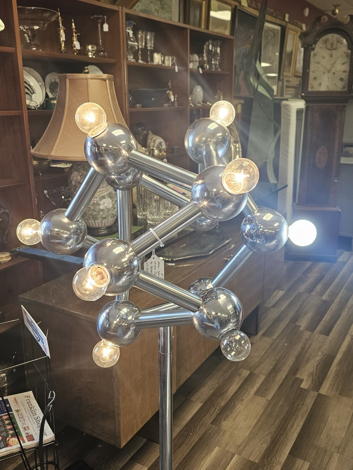 MCM Space Age Chrome Floor Lamp By Kalmar Franken Atomic Era JT Kalmar