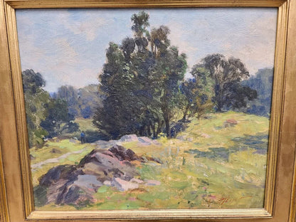 Original Charles Relyea Mountain Top Scene Painting Wall Art