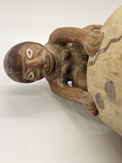 Peruvian Erotic Sexuality Pottery Stirrup Vessel Pre Columbian? Handmade 