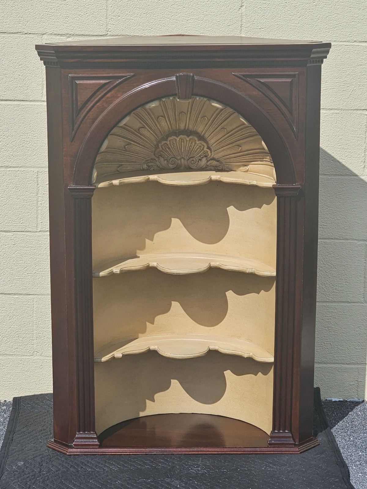 Vtg French Country Louis XV Style Wall Hanging Display Shelf W Scallop Shell