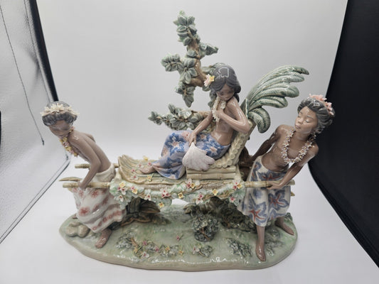 Lladro Signed Debon Hawaiian Festival #1496 Figurine 15" Limited Edition #158 