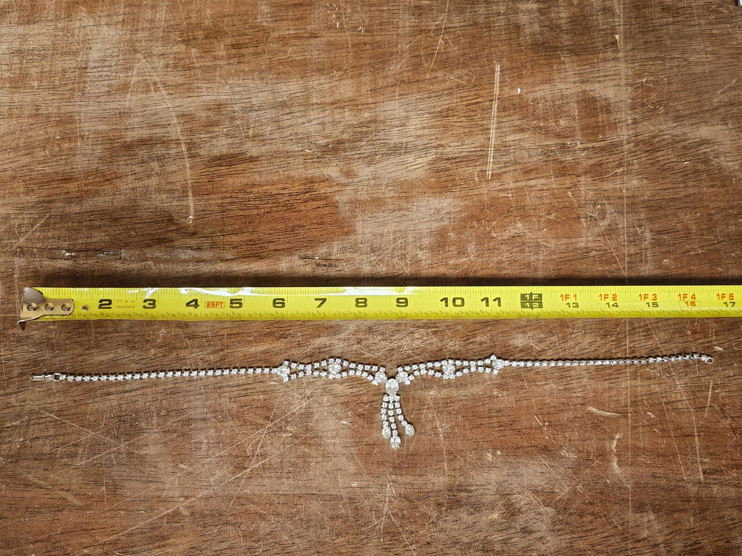 Vintage Sparkly Rhinestone Statement Necklace Choker 16 Inch High Quality 